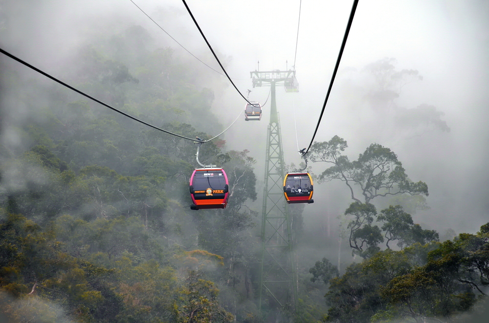 Ba Na Hills in Danang Vietnam, Cable car opened to the public in March of 2009