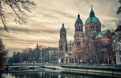 Europe and landmark attractions of Munich, Germany