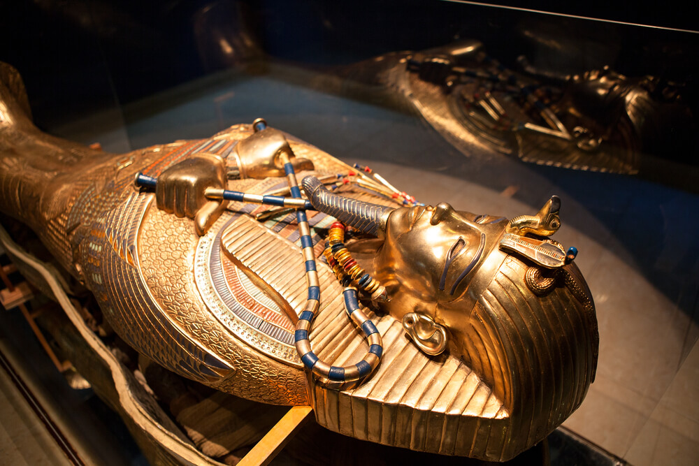 Golden tomb of Egyptian pharaoh