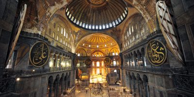 The interior of Hagia Sophia, Ayasofya, Istanbul, Turkey.